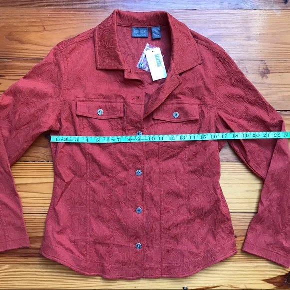 Chico’s Additions Orange Button Jacket, NWT, 0 - Picture 9 of 16